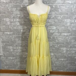 Votuleazi Amazon Light Yellow Maxi Dress